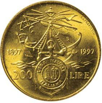 Picture of Italy, 200 Lire 1997 Naval League