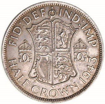 Picture of George VI, WWII Halfcrown Collection