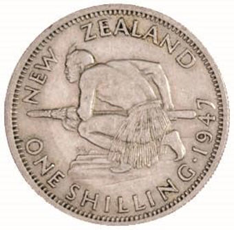 Picture of New Zealand, 1947 Type Set Circulated