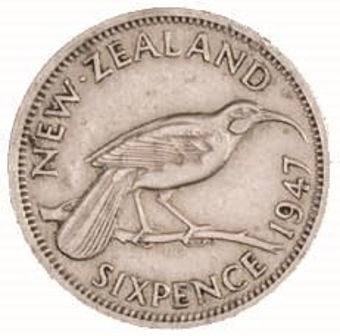 Picture of New Zealand, 1947 Type Set Circulated