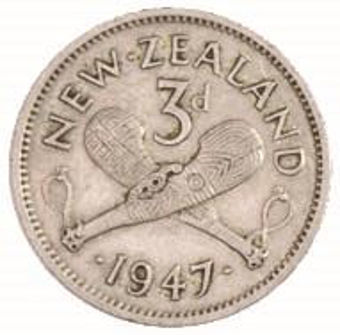 Picture of New Zealand, 1947 Type Set Circulated