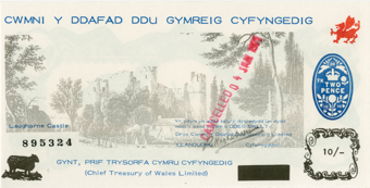 Picture of Black Sheep Bank Wales Set 10swllt - £10 Punt (4) Castles