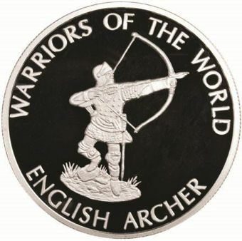 Picture of Congo, 10 Francs (Warriors of The World - English Archer) 2010 Proof