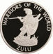 Picture of Congo, 10 Francs (Warriors of The World - African Zulu) 2010 Proof