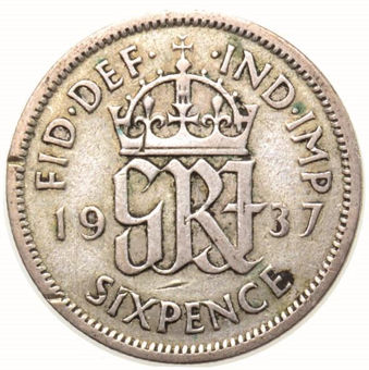Picture of George VI, Complete Sixpence Collection 1937-46