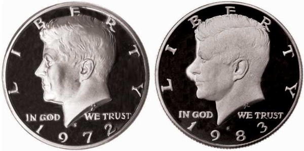 Picture of United States of America, Two Different Proof Kennedy Halves Special