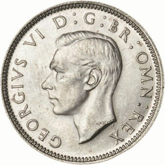 Picture of George VI, Shilling (English) 1945  AU