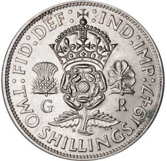 Picture of George VI, Florin 1947 Unc