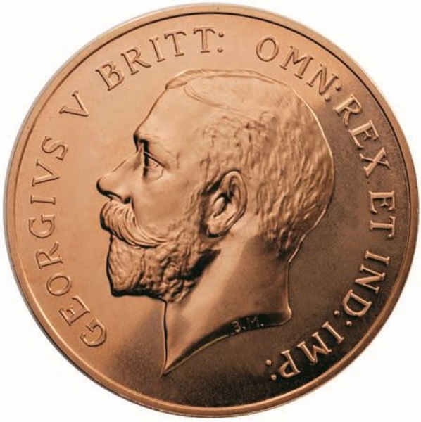 Picture of George V, 1918 100 Anniversary of World War Commemorative in Copper