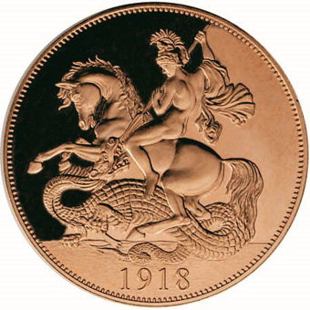 Picture of George V, 1918 100 Anniversary of World War Commemorative in Copper