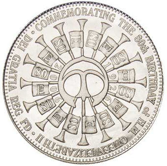 Picture of Tristan da Cunha, £5 80th Birthday of HMQ, 2006 (buy 1 get 1 FREE)
