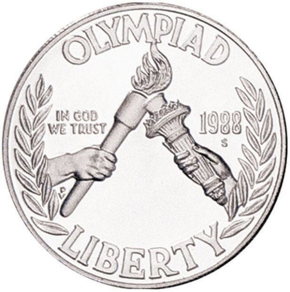 1 Dollar 1988 Olympics Silver Proof