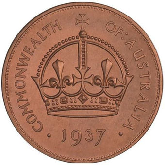 Picture of Australia, Edward VIII, Long Legend Copper