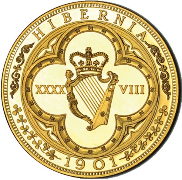 Picture of Ireland, Edward VII, 1901. Goldine Retro-Patina. Proof FDC