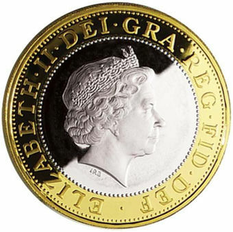 Picture of Elizabeth II, £2 1998 Bi-Metallic Piedford