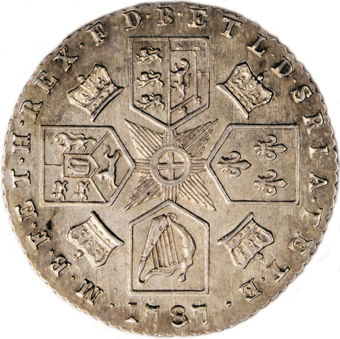 Picture of George III, Sixpence 1787 Uncirculated