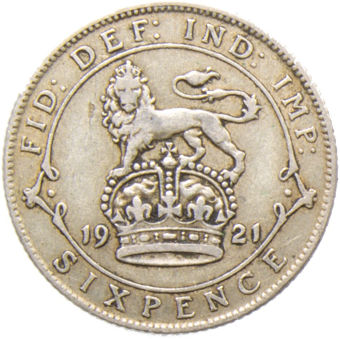 1921_Sixpence_Rev