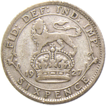 1927_Sixpence_Rev