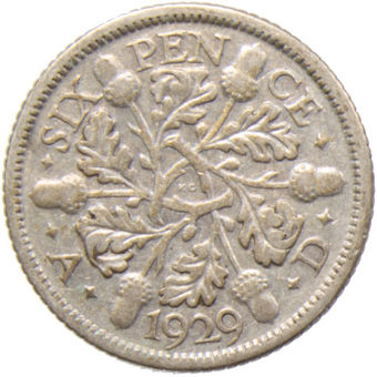1929_Sixpence_Rev