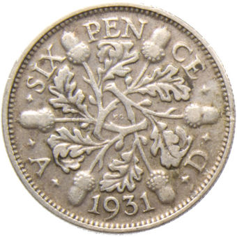 1931_Sixpence_Rev
