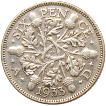 1933_Sixpence_Rev