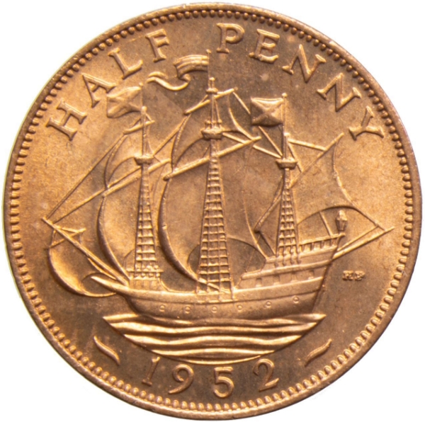 Halfpenny 1949-52 BU_rev