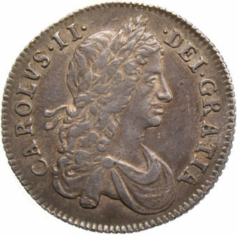 Charles_II_1663_Shilling_obv