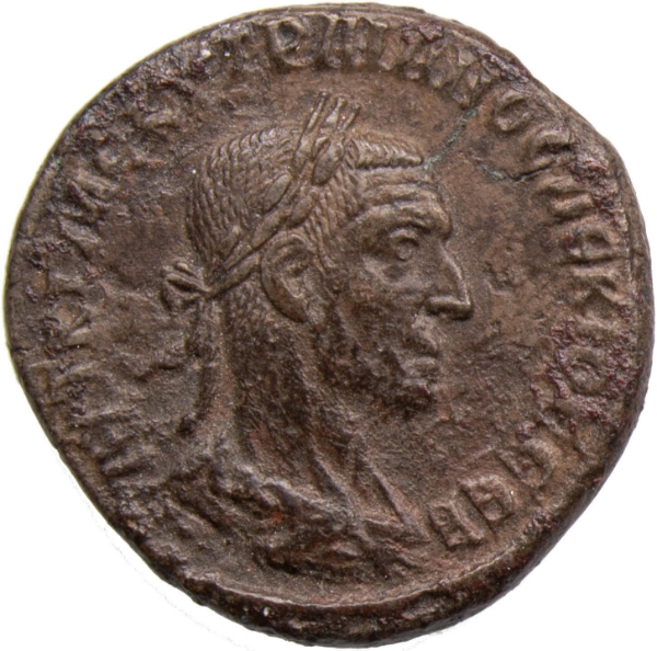 Seleucis and Pieria. Syria. Roman Imperial period. Reign of Trajan Decius 249-251 A.D.. Billon Silver Tetradrachm_obv