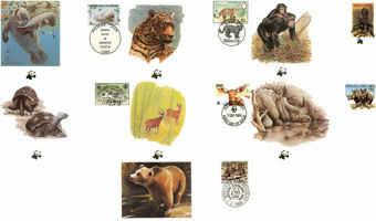 Picture of 7 Different WWF First Day Covers