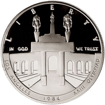 Picture of United States of America, 1984 'S' Liberty Dollar Olympics Silver Proof
