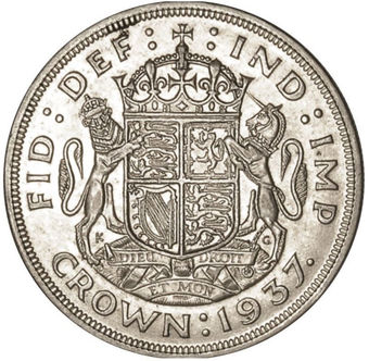 Picture of George VI, Silver Crown 1937 Very Fine