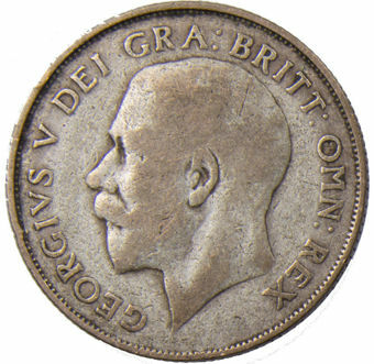 1925 Shilling (.500 Silver) Circulated_obv