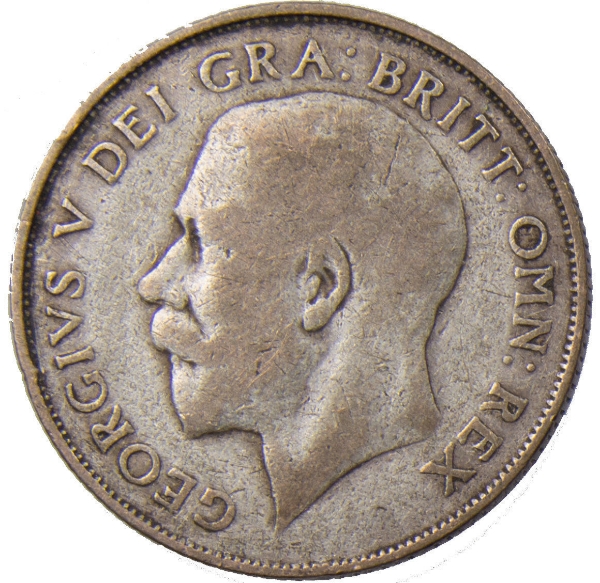 1925 Shilling (.500 Silver) Circulated_obv