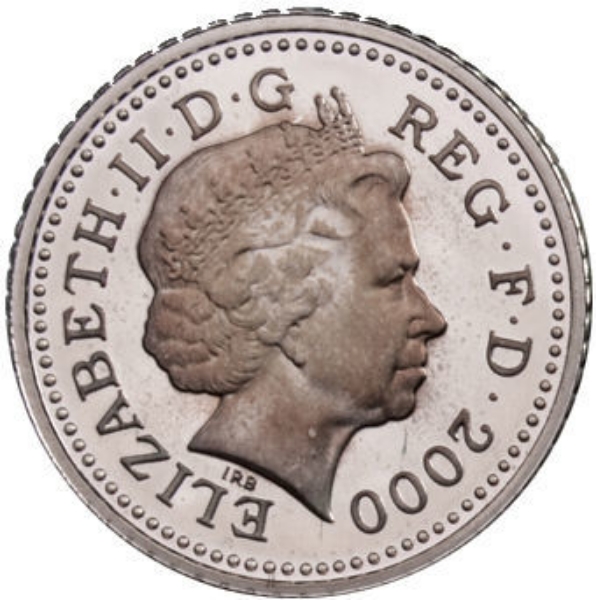 Picture of Elizabeth II, Five Pence 2000 Silver Proof