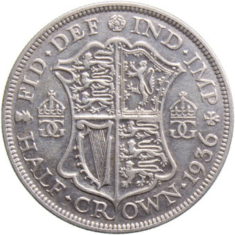 Picture of George V, Halfcrown 1936 Circulated