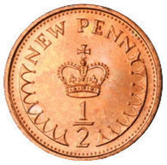 Picture of Elizabeth II, Halfpence 1971 BU Roll of 50