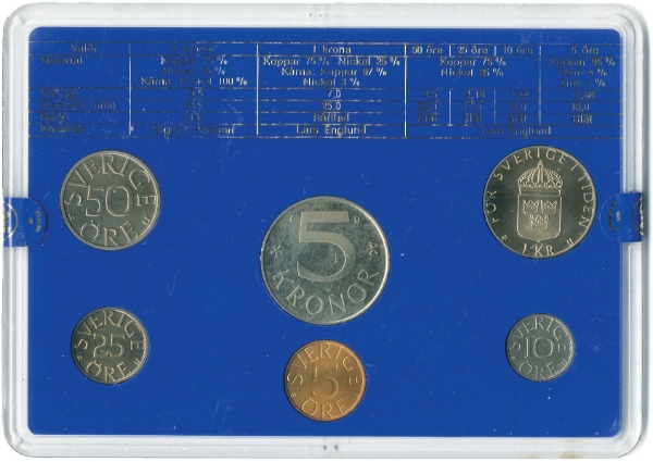 Picture of Sweden, 6-coin Mint Set 1980