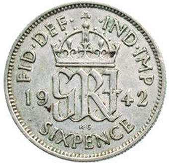 1942_Silver_Sixpence_rev