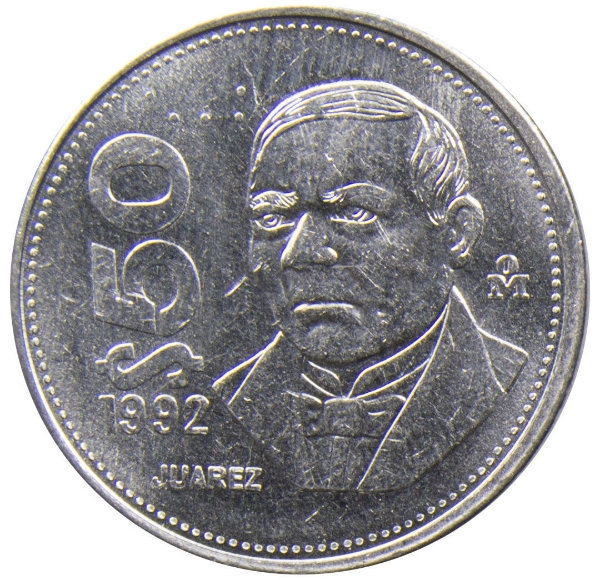 Picture of Mexico, $50 1992 (Juarez) Unc