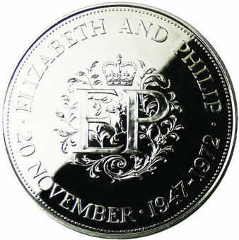 Elizabeth II_25 Pence _Wedding_Crown_1972_Proof_Sterling_Silver_rev