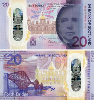 Picture of Bank Scotland £20 2019 P-New Polymer Regular Unc