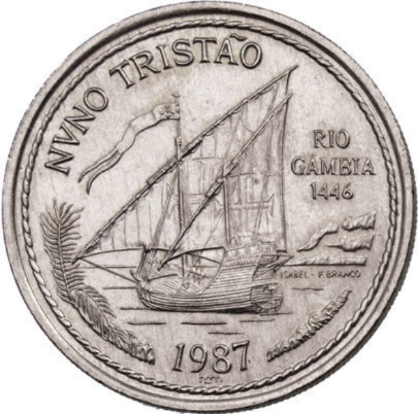 Portugal_100_Escudos_Nuno_Tristão_1987_Obv