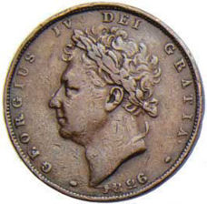 George_IV_2ndType_Farthing_Obv