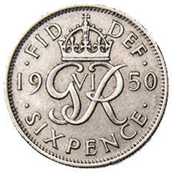 George_VI_Sixpence_Rev