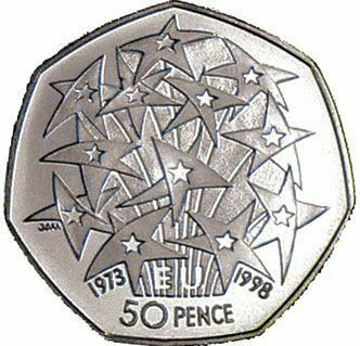1998 EU 50p Silver Proof Piedfort