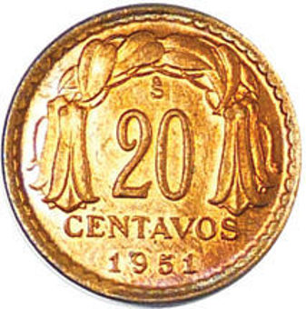 Chile_1951_10Cents_rev