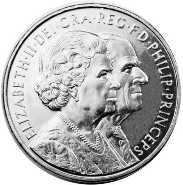 2007_Diamond_Wedding_£5_Silver_Proof_obv