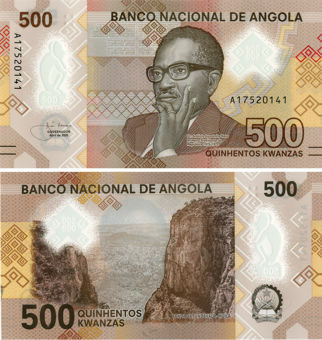 Picture of Angola 500 Kwanzas 2020 P-New Polymer Unc