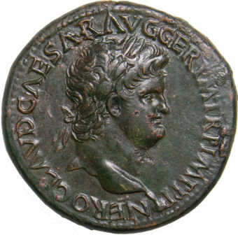 Nero. A.D_54-68_Rome - A.D_64_Æ_Sestertius_obv