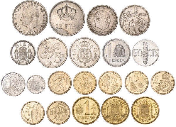Spain_19_Different_Pre-Euro_Coins